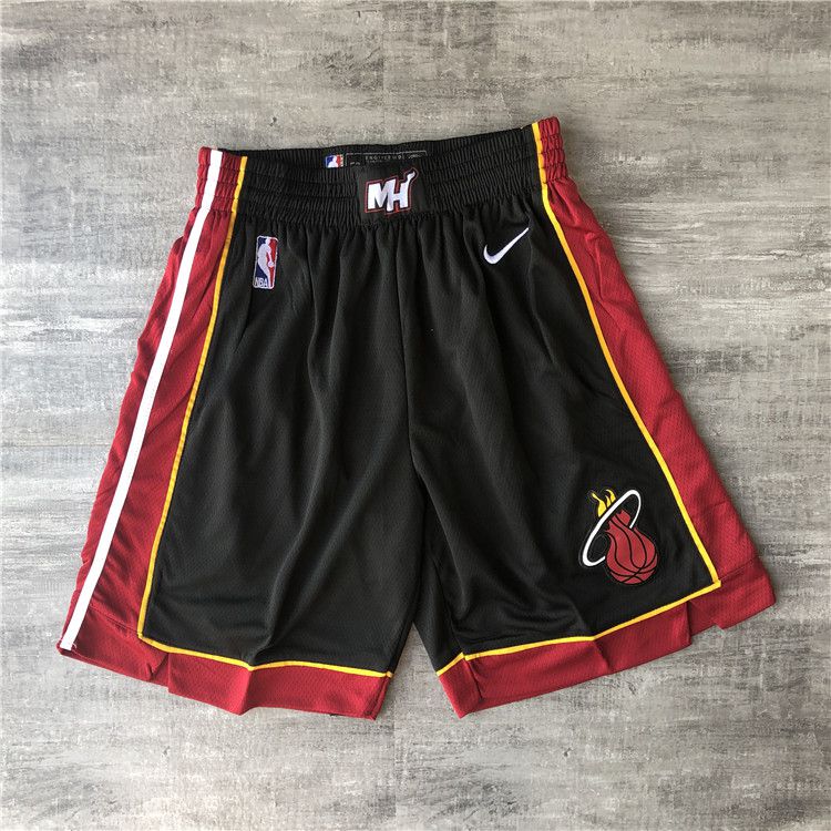 Cheap Men NBA Miami Heat Black Shorts 0416